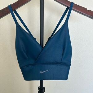 Nike Indy Bra Criss Cross Straps Light Support Blue Size Small